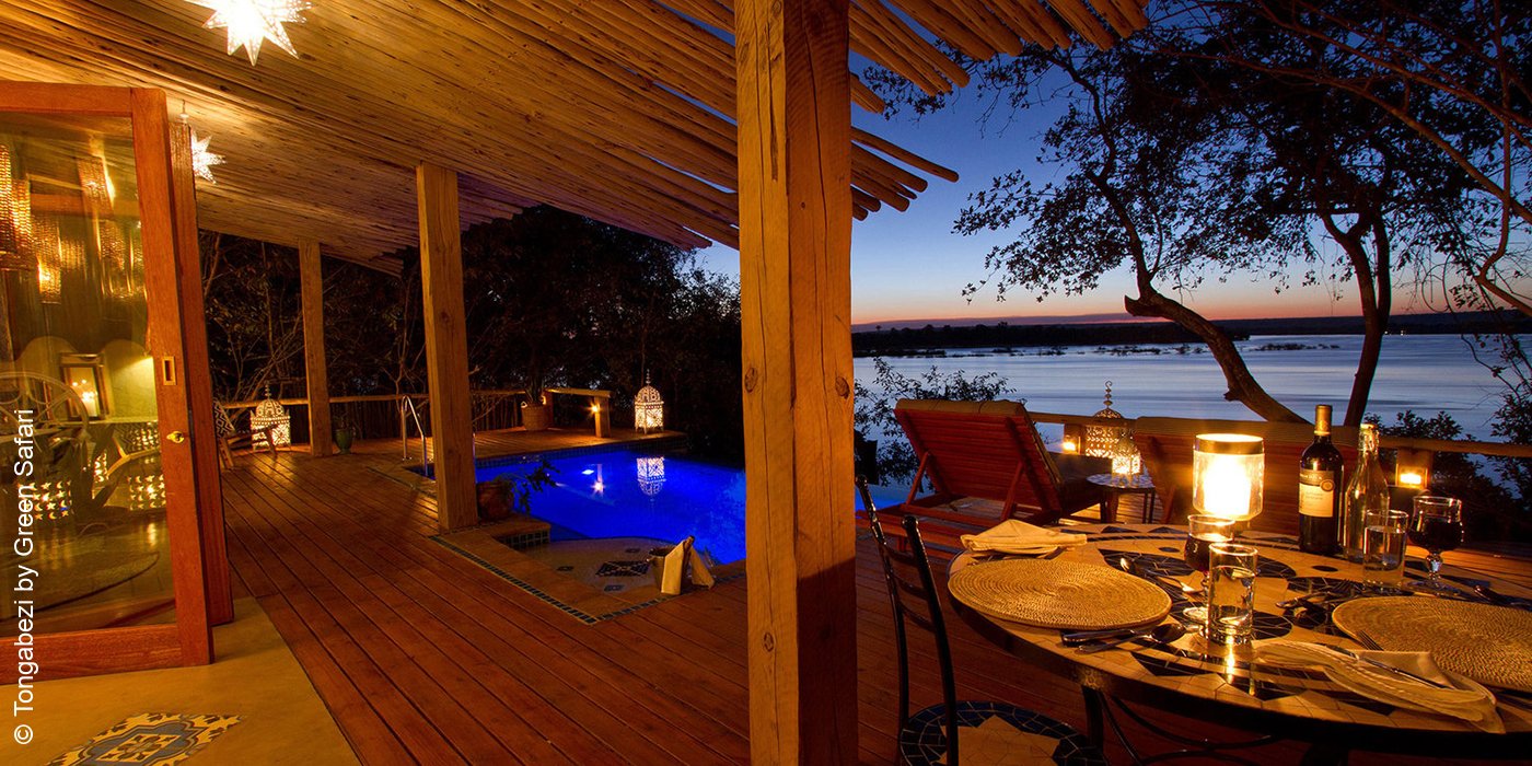 Tongabezi Lodge | Livingstone | Nuthouse Terrasse | luxuszeit.com