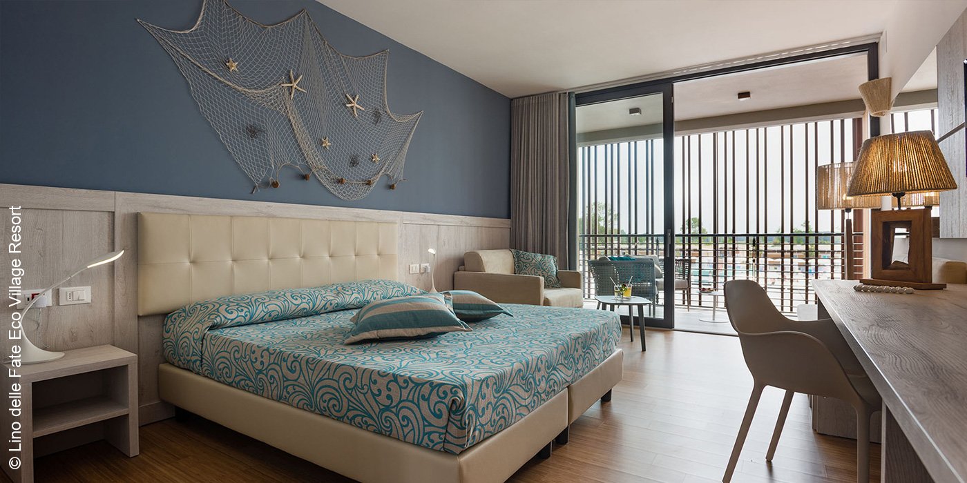 Lino delle Fate Eco Village Resort | Bibione | Hotelzimmer mit Doppelbett | luxuszeit.com