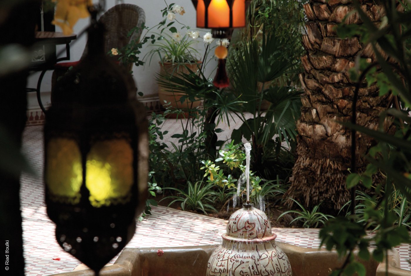 Hotel Riad Ifoulki | Marrakesch | Innenhof mit Brunnen | Archiv | luxuszeit.com