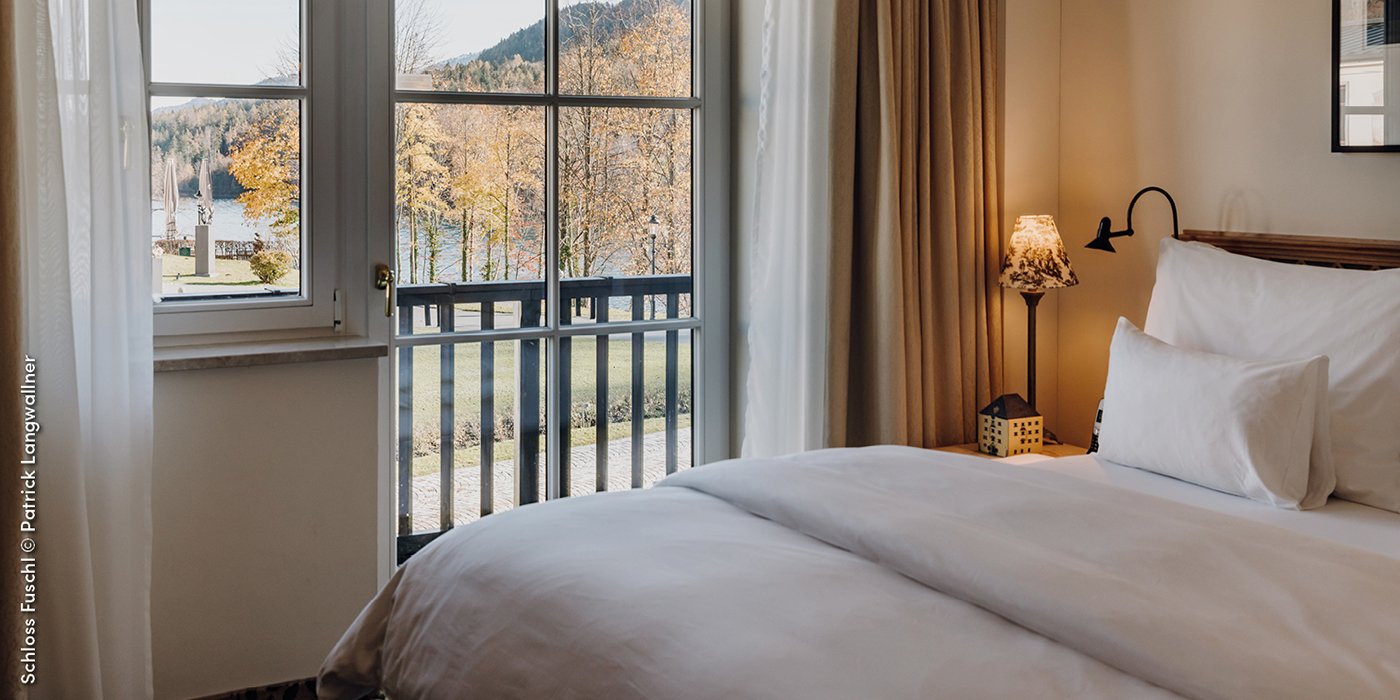Hotel Schloss Fuschl | Hof bei Salzburg | Doppelbett | luxuszeit.com