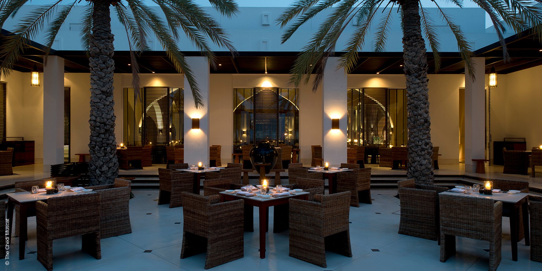The Chedi Muscat | Maskat | Restaurant Courtyard | luxuszeit.com