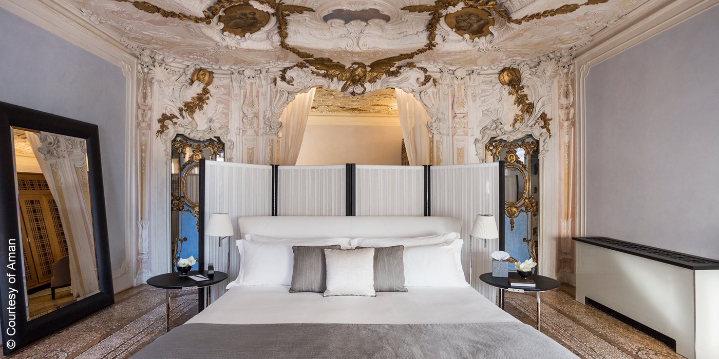Aman Venice | Venedig | Alcova Tiepolo Suite mit Doppelbett | luxuszeit.com