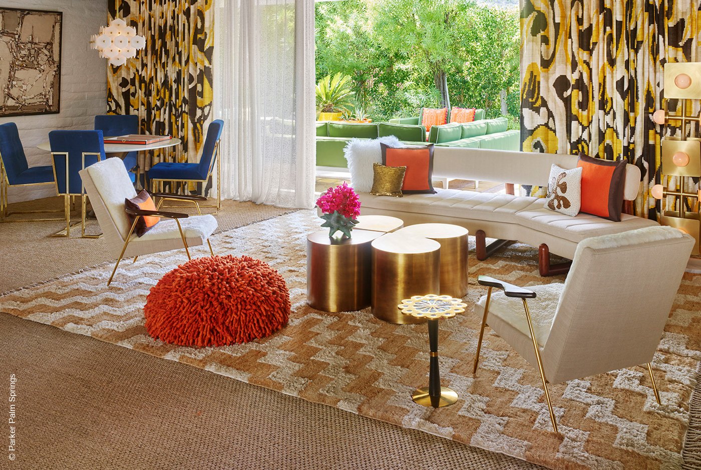 Hotel Parker | Palm Springs | Gene Autry residence Wohnzimmer | luxuszeit.com