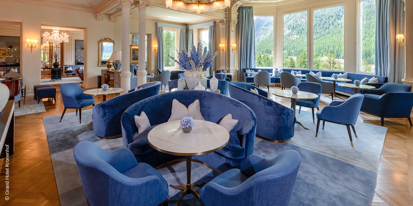 Grand Hotel Kronenhof | Pontresina | Schweiz | Lobby | luxuszeit.com