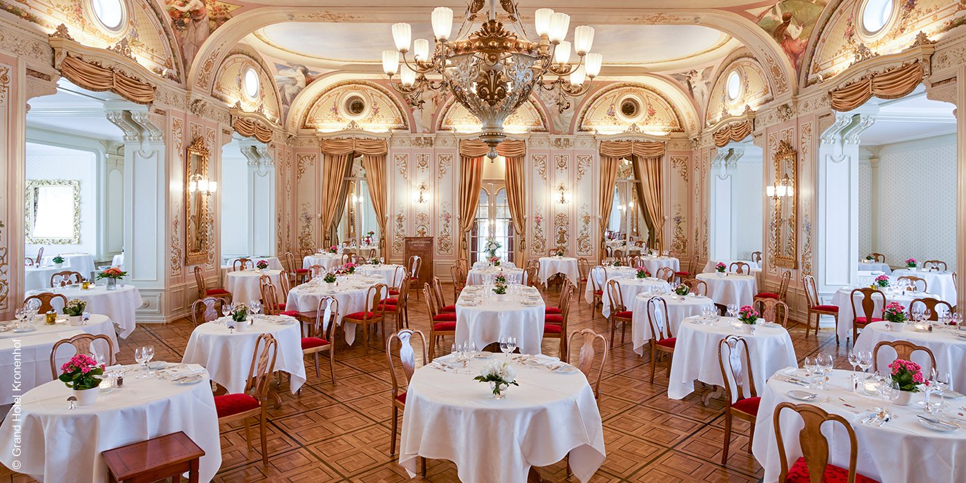 Grand Hotel Kronenhof | Pontresina | Schweiz | Grand Restaurant | luxuszeit.com
