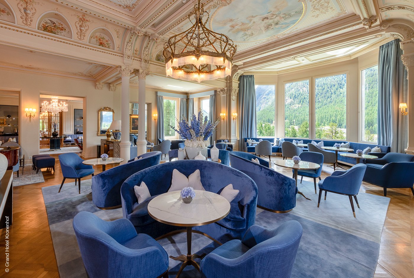 Grand Hotel Kronenhof | Pontresina | Schweiz | Lobby | Archiv | luxuszeit.com