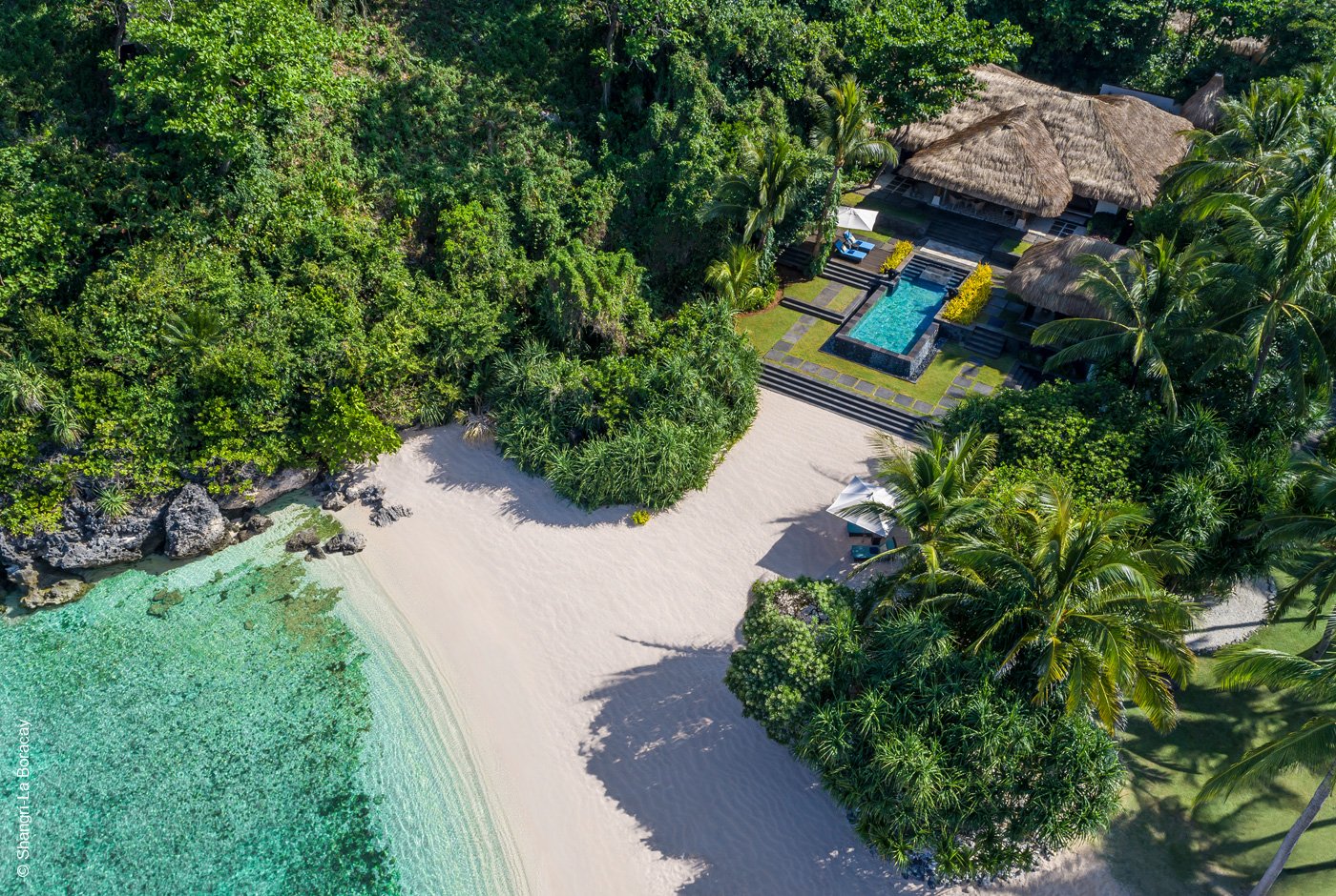 Shangri-Las Boracay Resort & Spa | Boracay Island | Beach Villa aus der Vogelperspektive | Archiv | luxuszeit.com