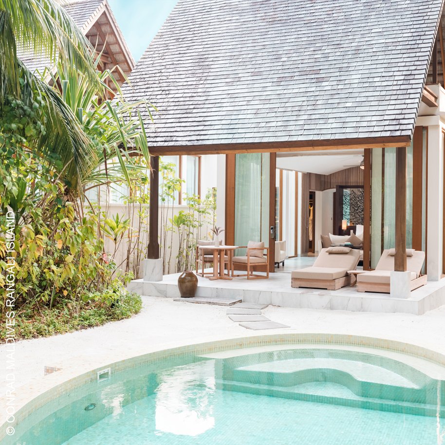 Conrad Maldives Rangali Island | Malediven | Deluxe Beach Villa mit Pool | luxuszeit.com