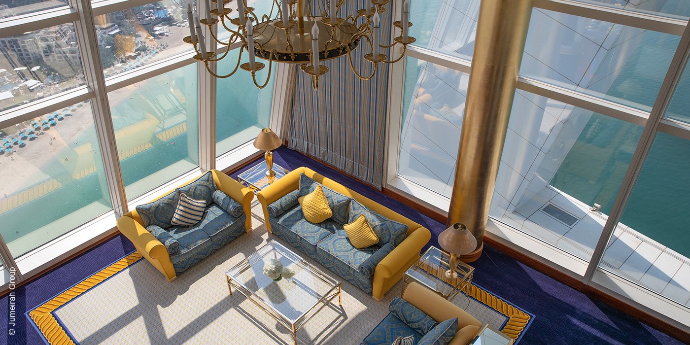 Burj Al Arab | Dubai | Club Suite Wohnbereich | luxuszeit.com