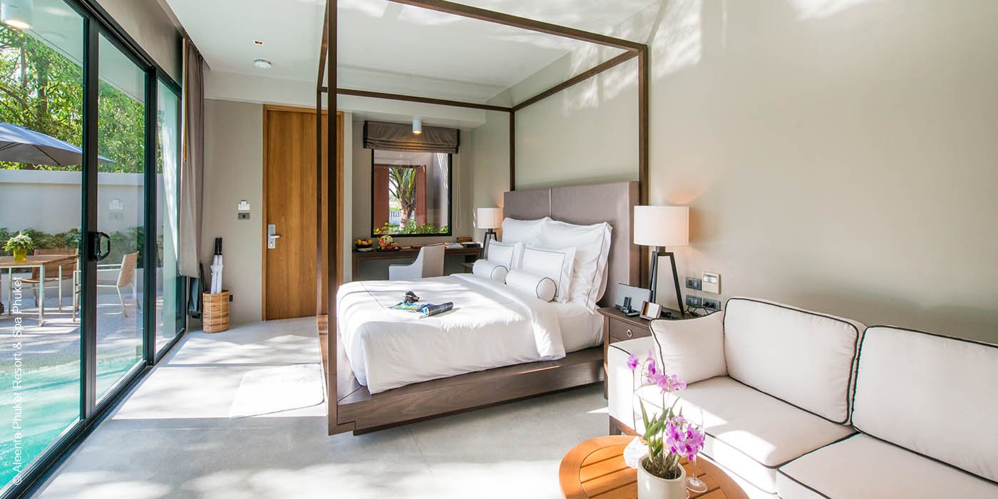 Aleenta Phuket Resort & Spa | Phang-nga | Thailand | Grand Deluxe Pool Villa Schlafbereich | luxuszeit.com