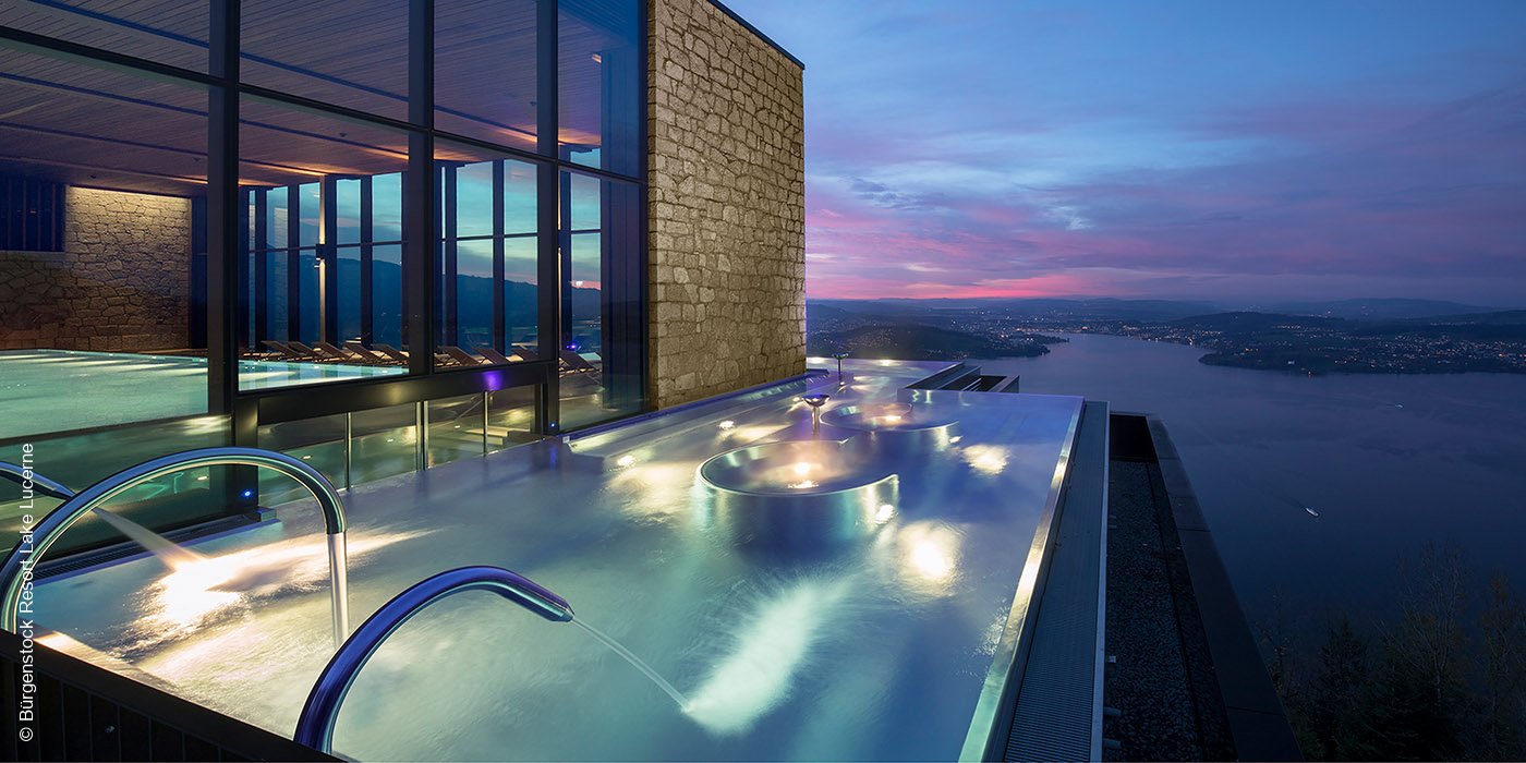 Bürgenstock Resort Lake Lucerne | Obbürgen | Alpine Spa Infinity Pool | luxuszeit.com