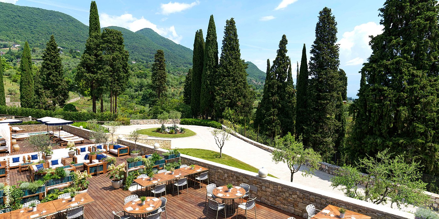 EDEN RESERVE Hotel & Villas | Gardone Riviera | Gardasee | Italien | Restaurant-Terrasse | luxuszeit.com