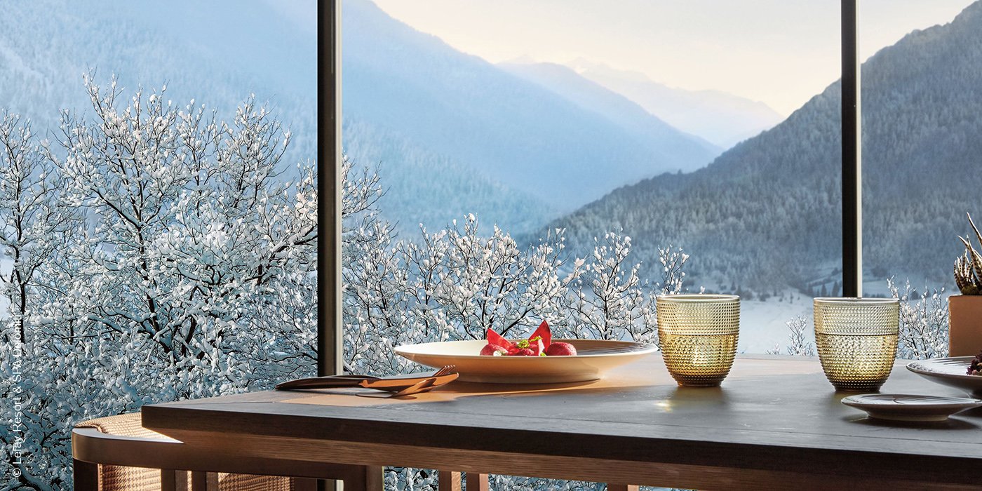 Lefay Resort & SPA Dolomiti | Pinzolo | Südtirol | Dolomia Restaurant Winter | luxuszeit.com