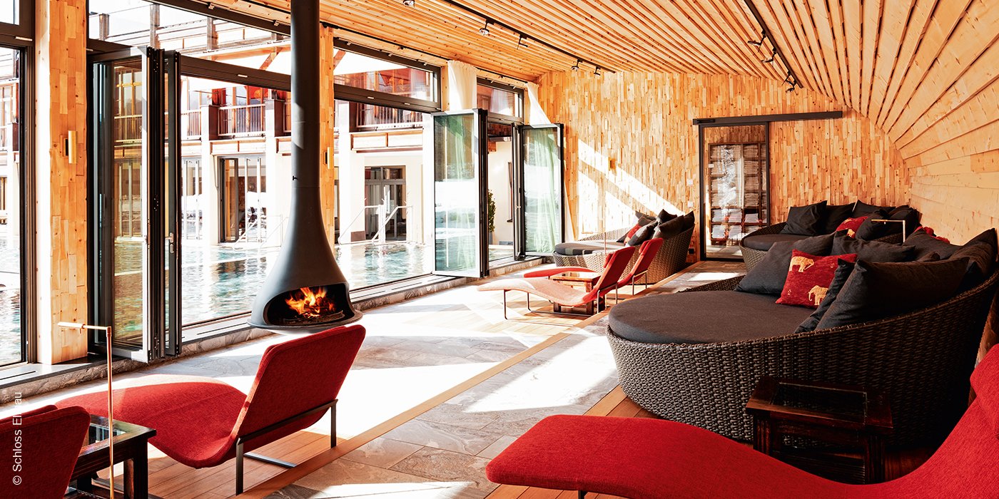 Schloss Elmau | Oberbayern | Hideaway Sunset Relaxation Room | luxuszeit.com