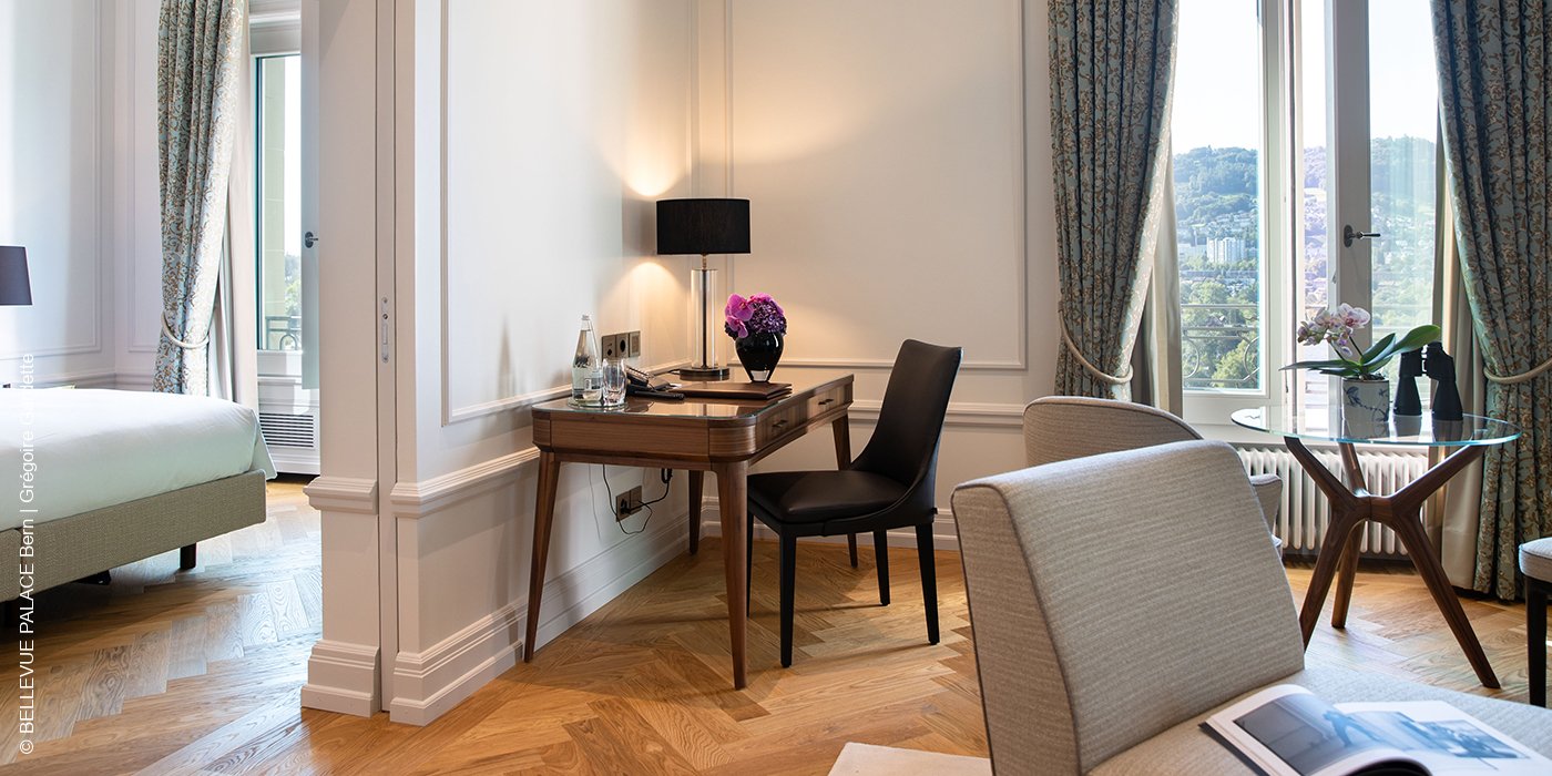 BELLEVUE PALACE Bern | Schweiz | Zimmer Interieur | luxuszeit.com