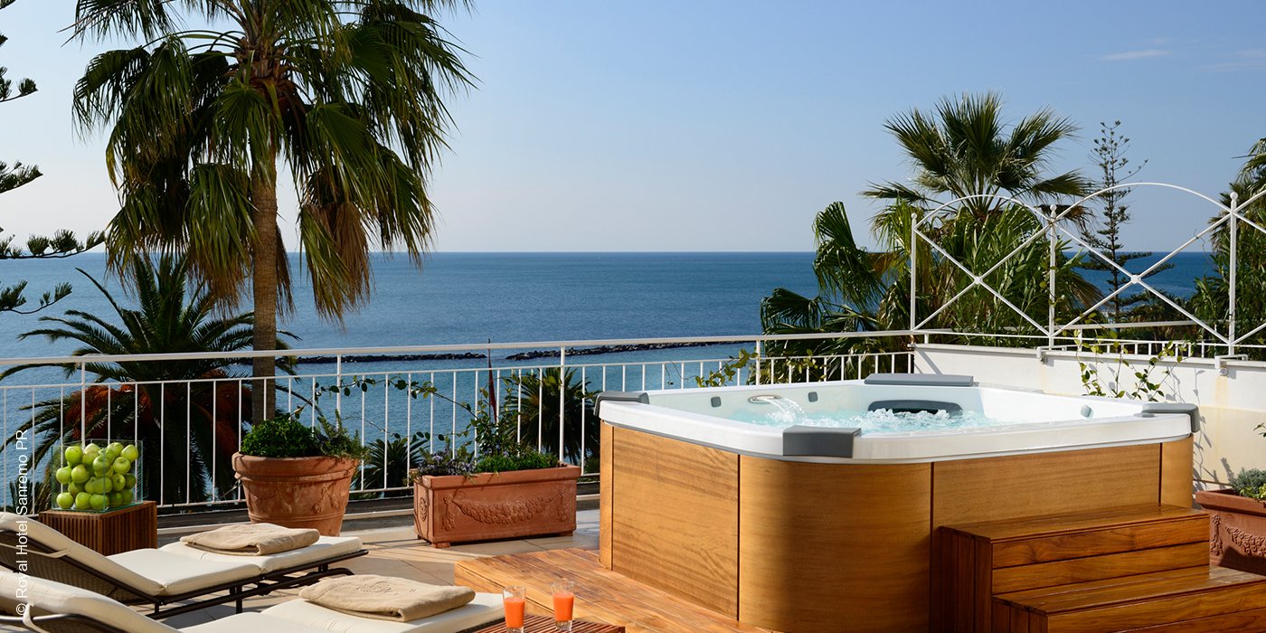 Royal Hotel | Sanremo | Suite mit Whirlpool | luxuszeit.com