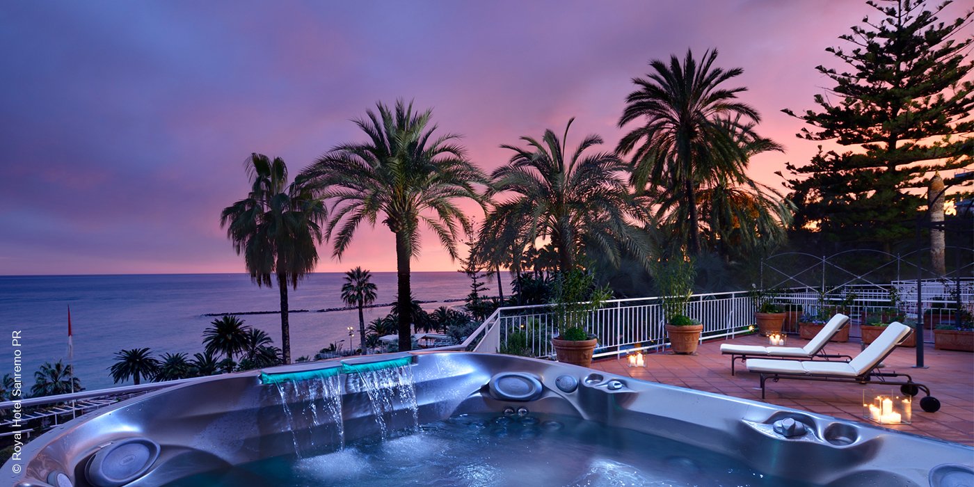 Royal Hotel | Sanremo | Suite Terrace mit Whirlpool | luxuszeit.com