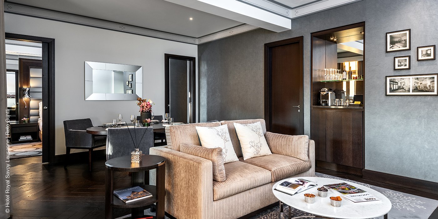 Royal Savoy Hotel & Spa | Lausanne | Schweiz | Suite Wohnbereich | luxuszeit.com