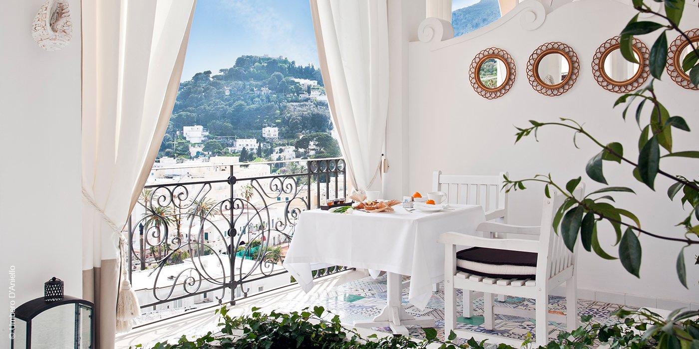 Capri Tiberio Palace | Italien | Terrasse der Capri Suite | luxuszeit.com