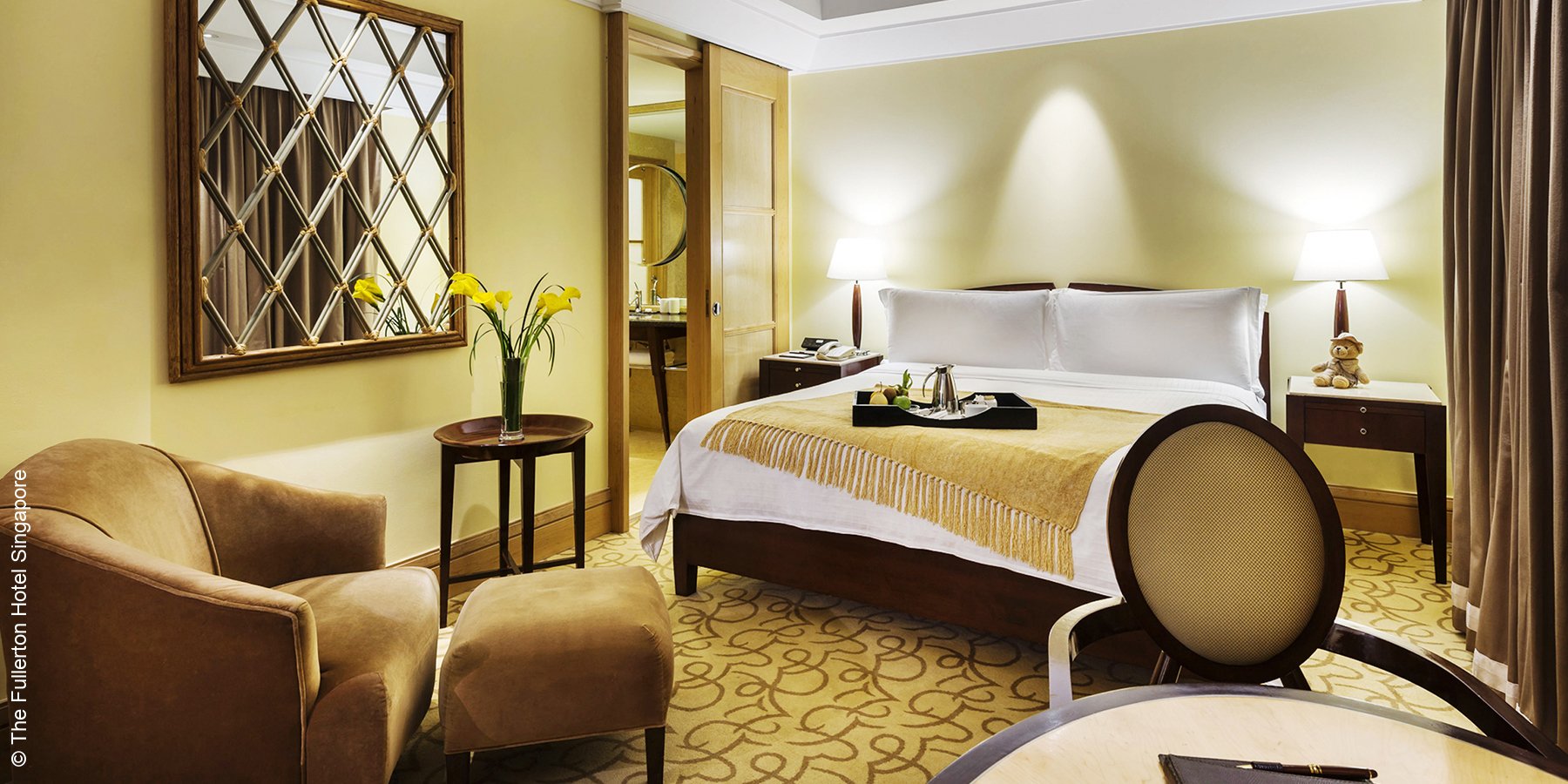 The Fullerton Hotel Singapore | Singapur | Doppelbett | luxuszeit.com