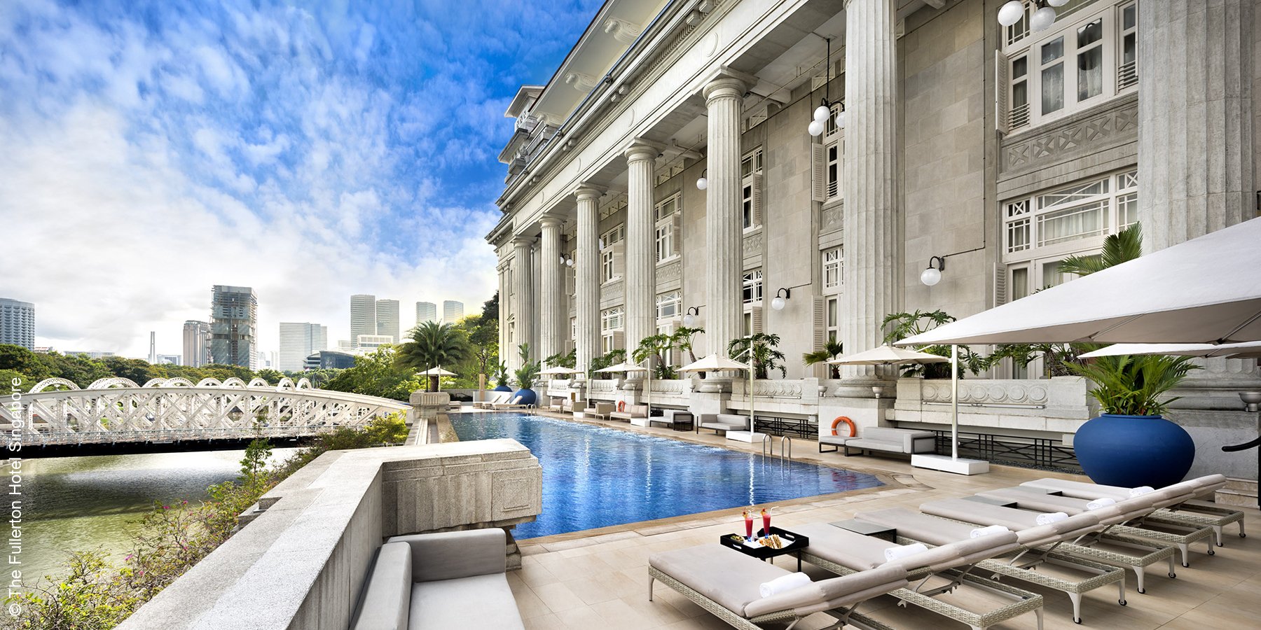 The Fullerton Hotel Singapore | Singapur | Poolbereich | luxuszeit.com