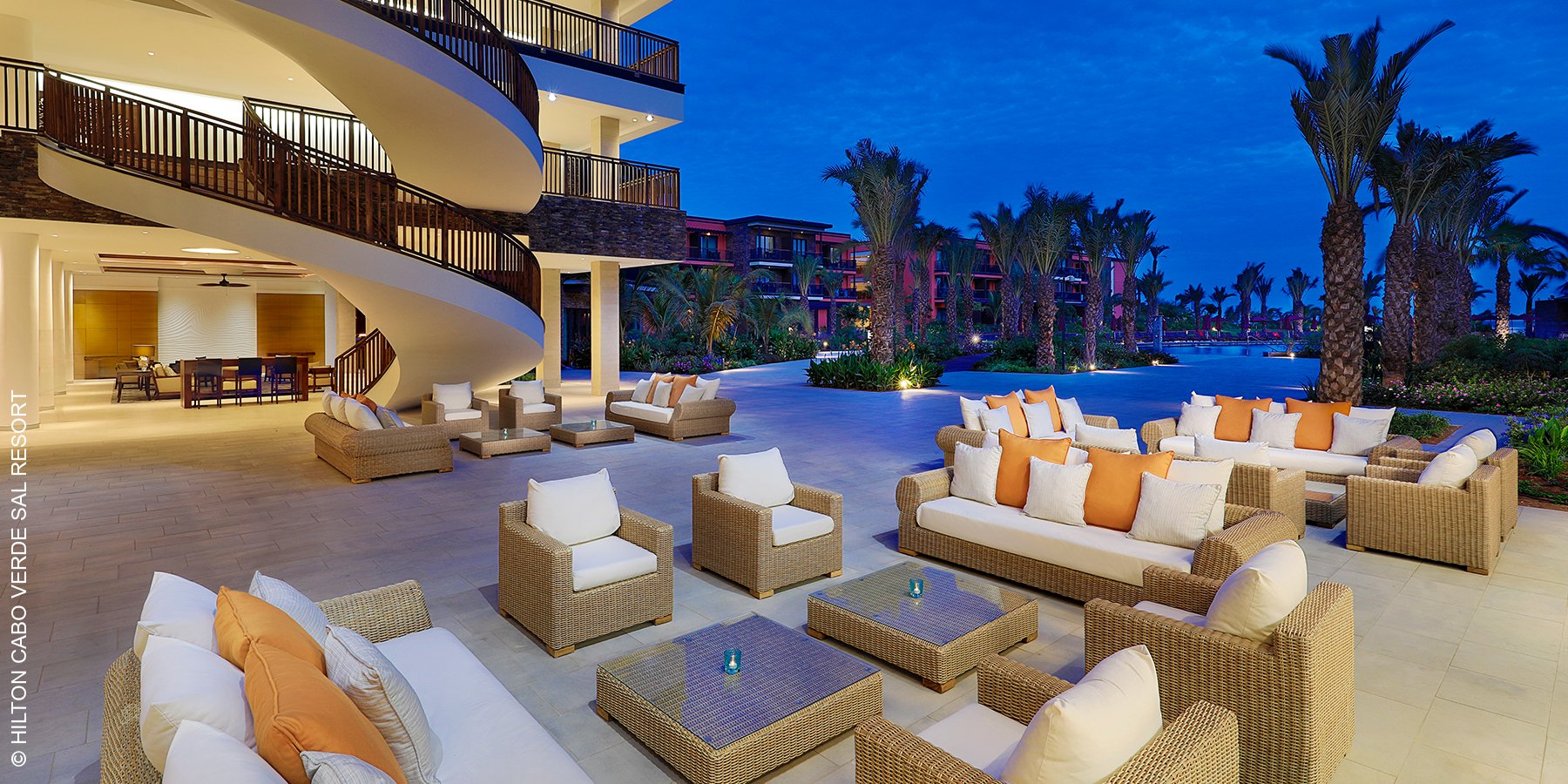 Hilton Cabo Verde Sal Resort | Santa Maria, Insel Sal | Lobby Terrasse | luxuszeit.com