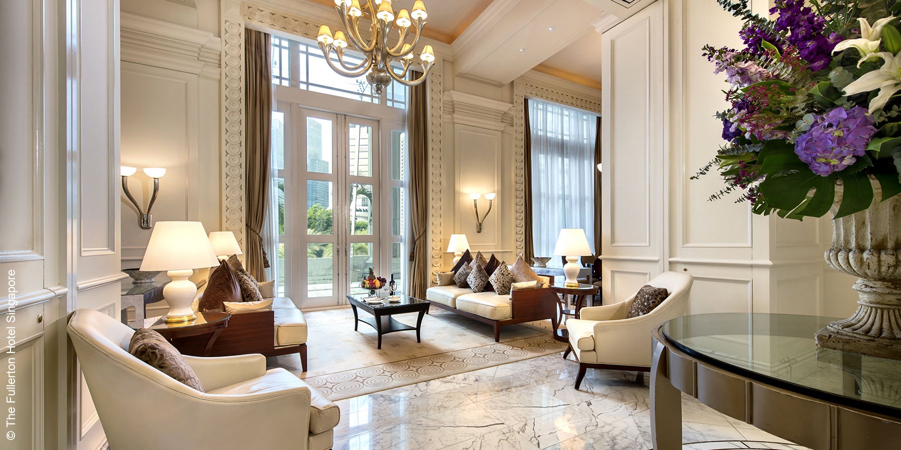 The Fullerton Hotel Singapore | Singapur | Wohnbereich Präsidentensuite | luxuszeit.com