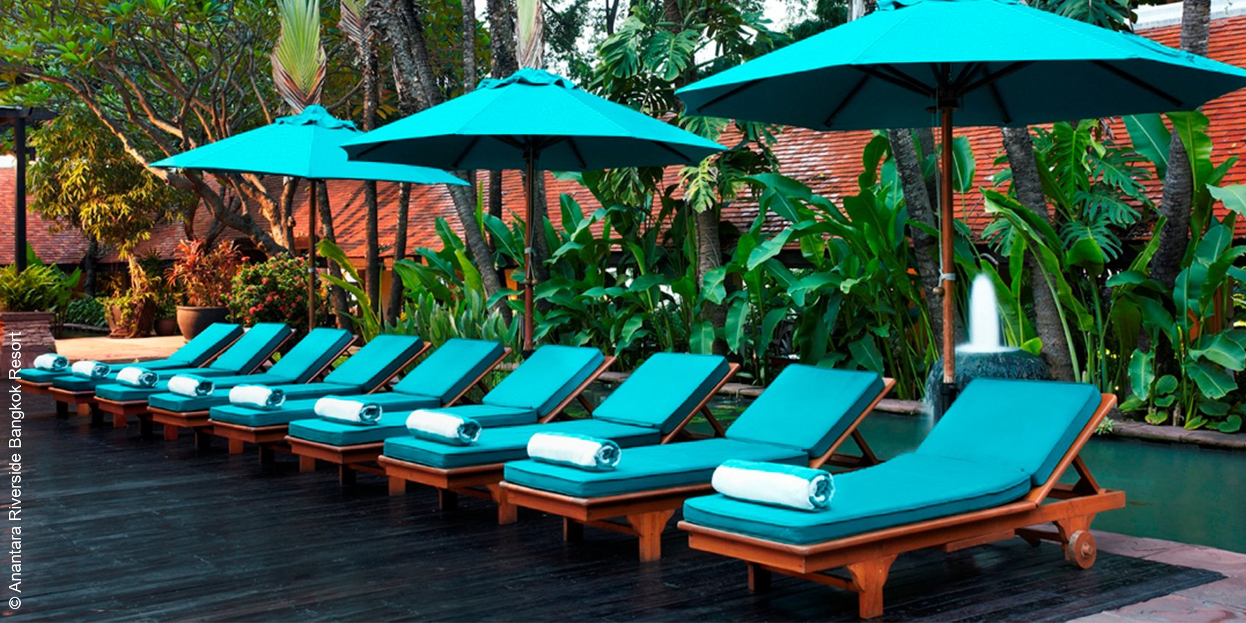 Anantara Bangkok Riverside Resort & Spa | Bangkok | Pool-Liegen | luxuszeit.com