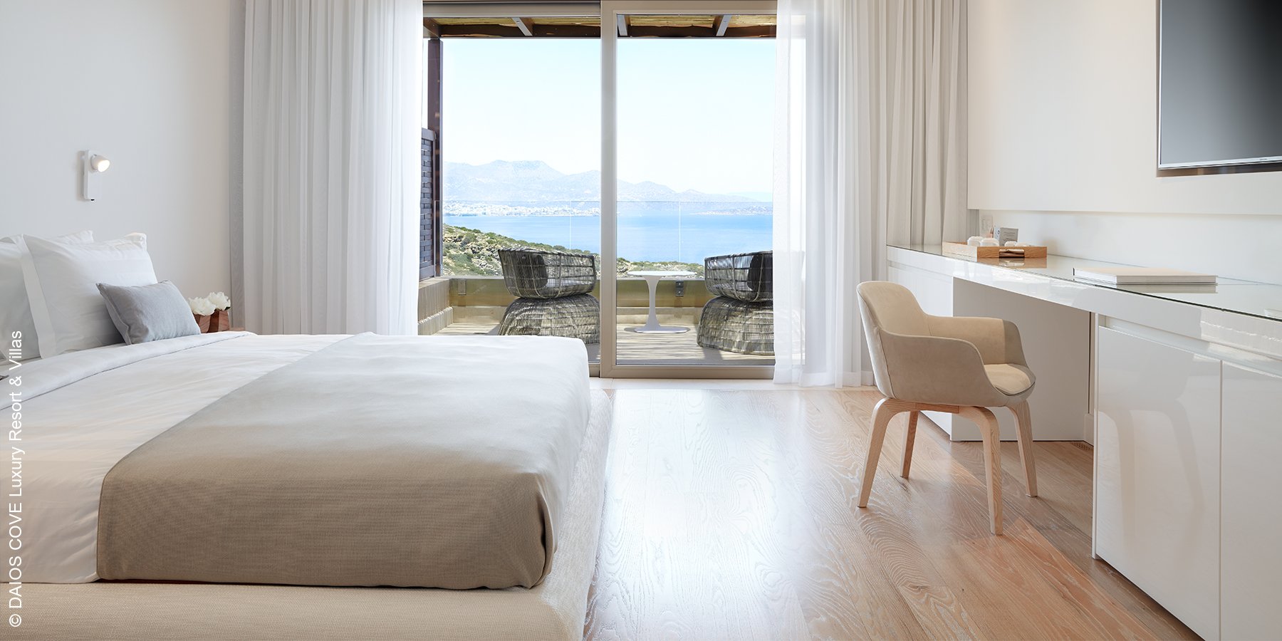 Daios Cove Luxury Resort & Villas | Agios Nikolaos auf Kreta | The Mansion Schlafzimmer | luxuszeit.com