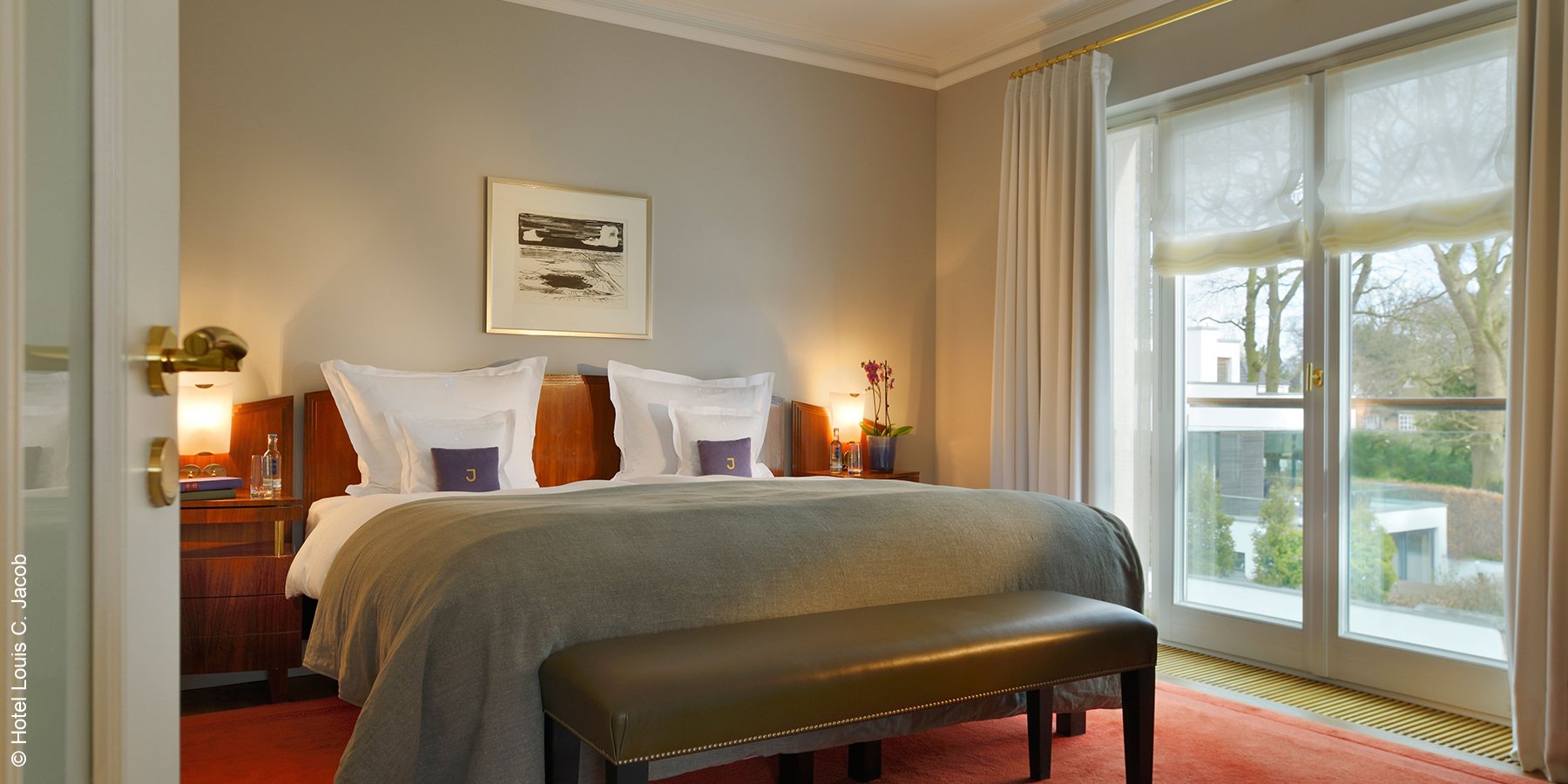 Hotel Louis C. Jacob | Hamburg | Suite Schlafzimmer | luxuszeit.com