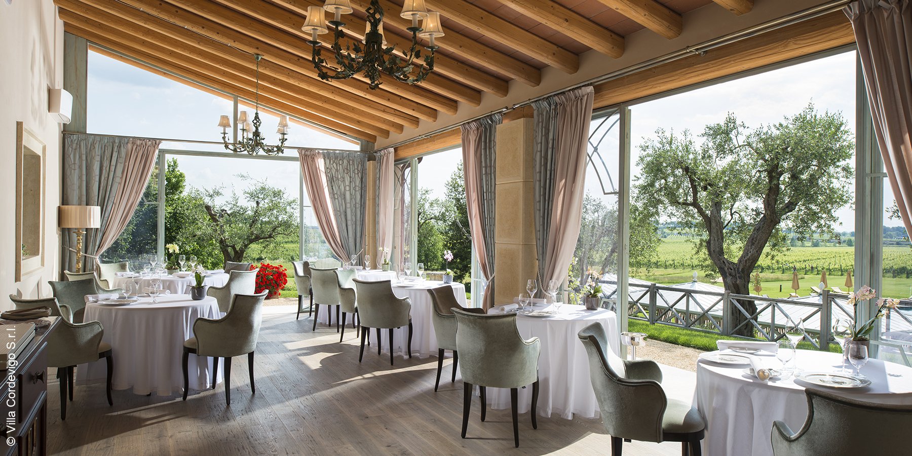 Hotel Villa Cordevigo | Gardasee | Ristorante Oseleta Interieur | luxuszeit.com