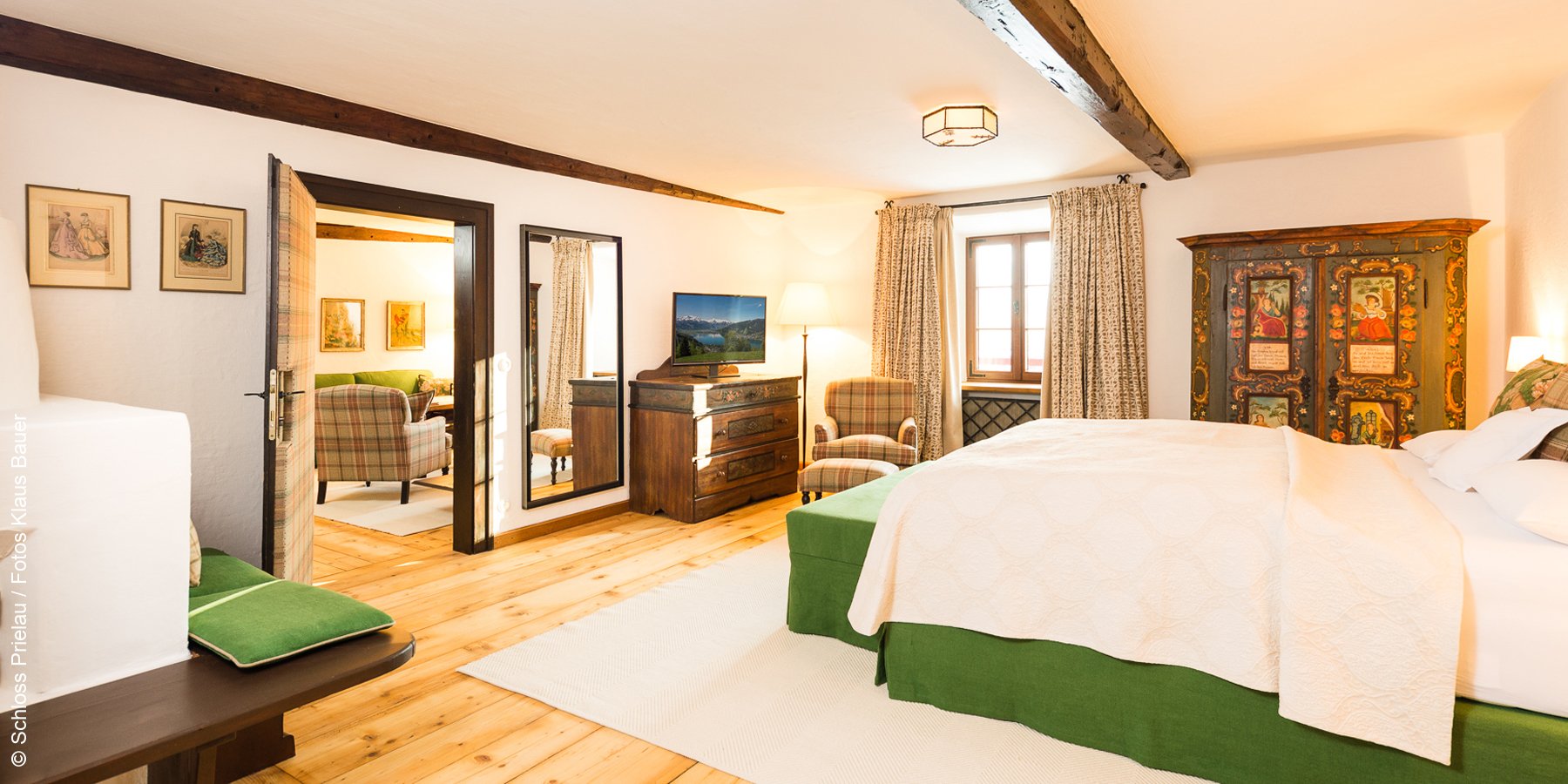 Schloss Prielau | Zell am See | Suite | Doppelbett | luxuszeit.com