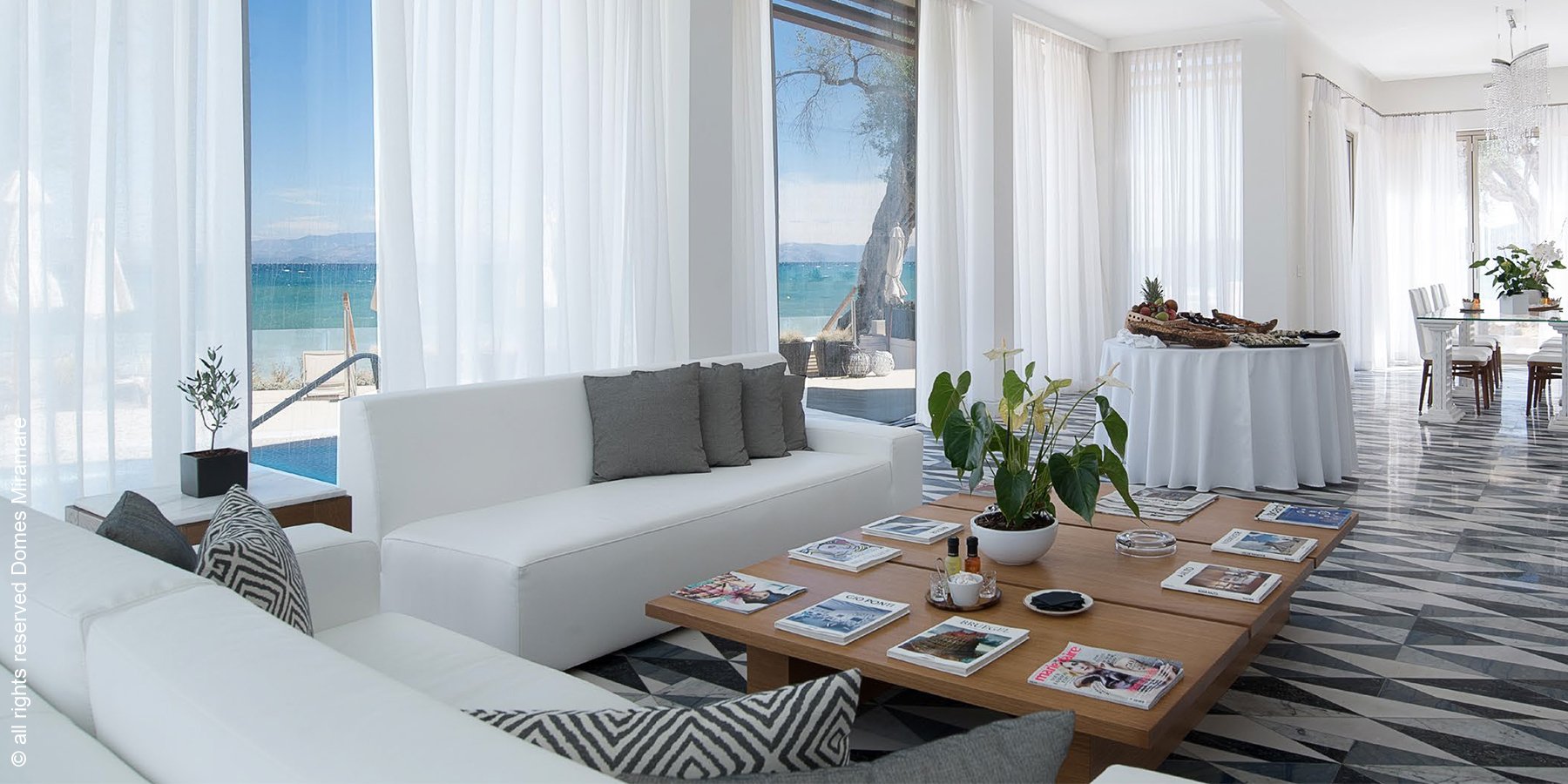 Domes Miramare, a Luxury Collection Resort, Korfu | Moraitika | Sitzbereich | luxuszeit.com