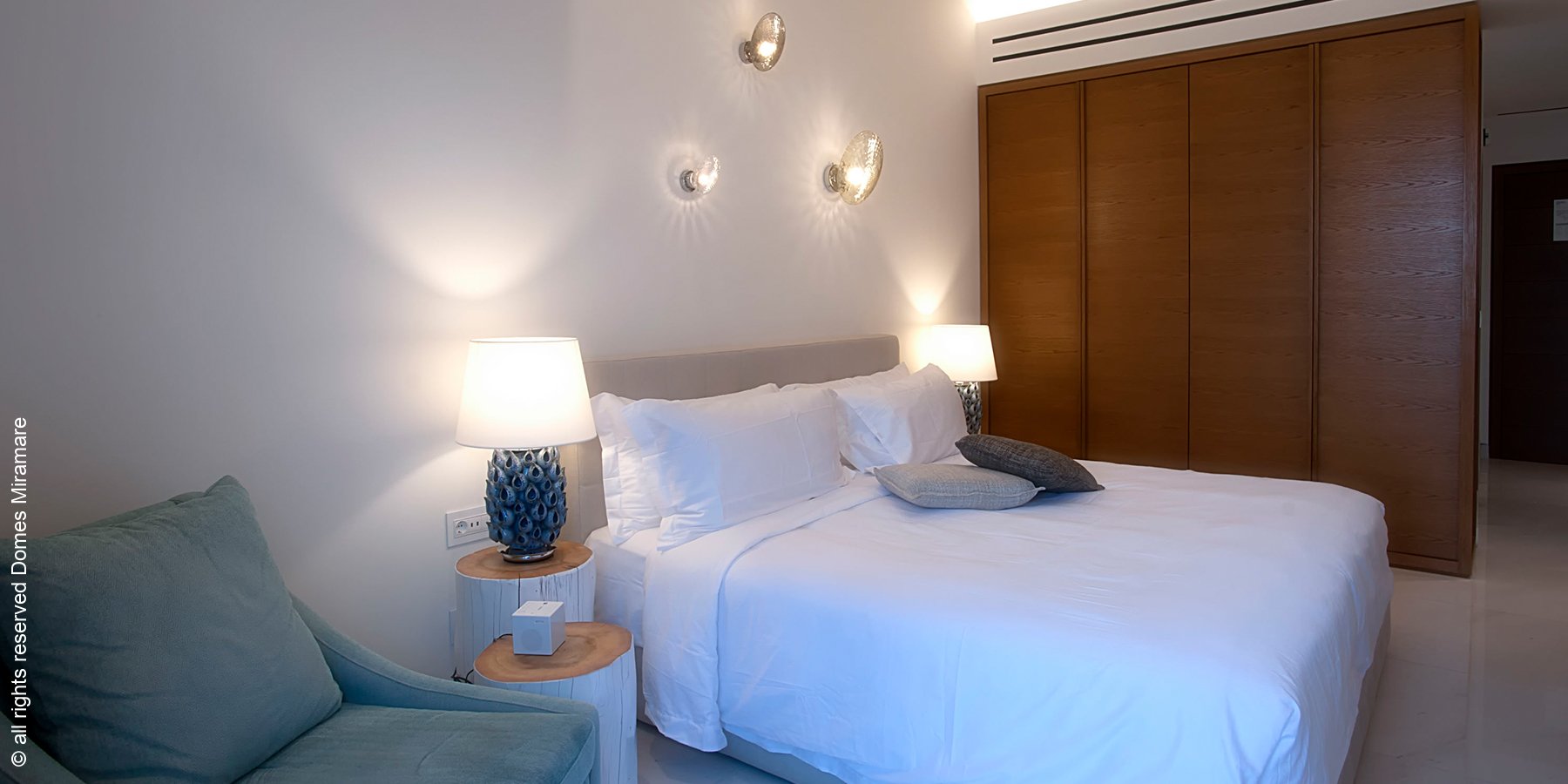 Domes Miramare, a Luxury Collection Resort, Korfu | Moraitika | Pavilion Suite Schlafzimmer | luxuszeit.com