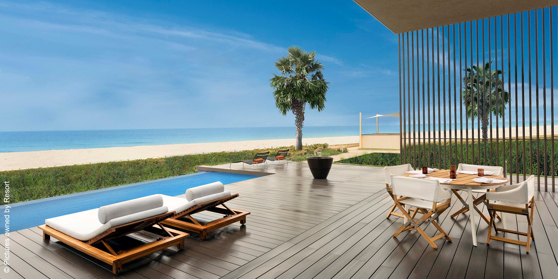 The Oberoi Beach Resort, Al Zorah | Adschman | Ausblick auf den Strand | luxuszeit.com