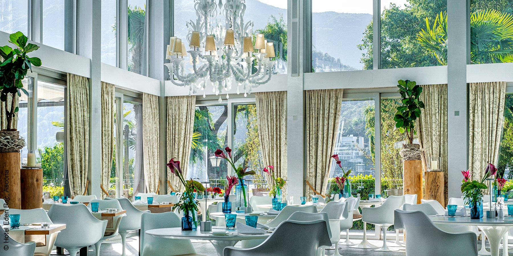 Hotel Eden Roc | Ascona | Blick ins Restaurant | luxuszeit.com