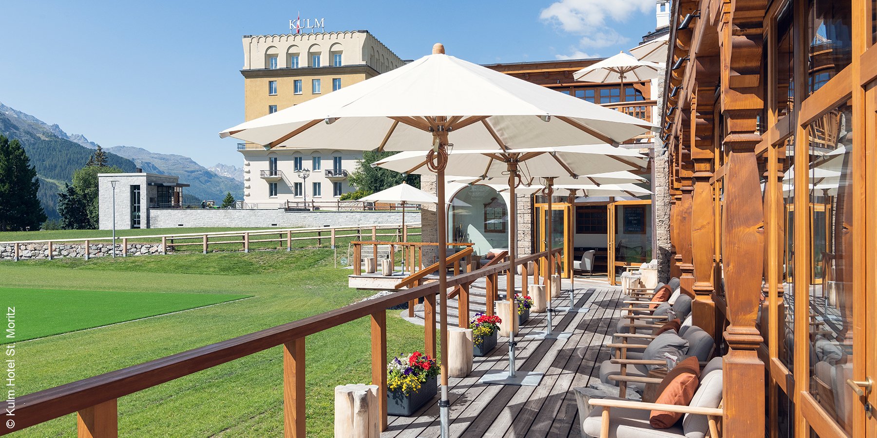 Kulm Hotel | St. Moritz | Country Club Terrasse | luxuszeit.com
