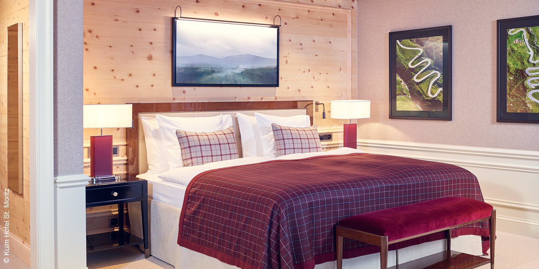 Kulm Hotel | St. Moritz | Deluxe Junior Suite Doppelbett | luxuszeit.com