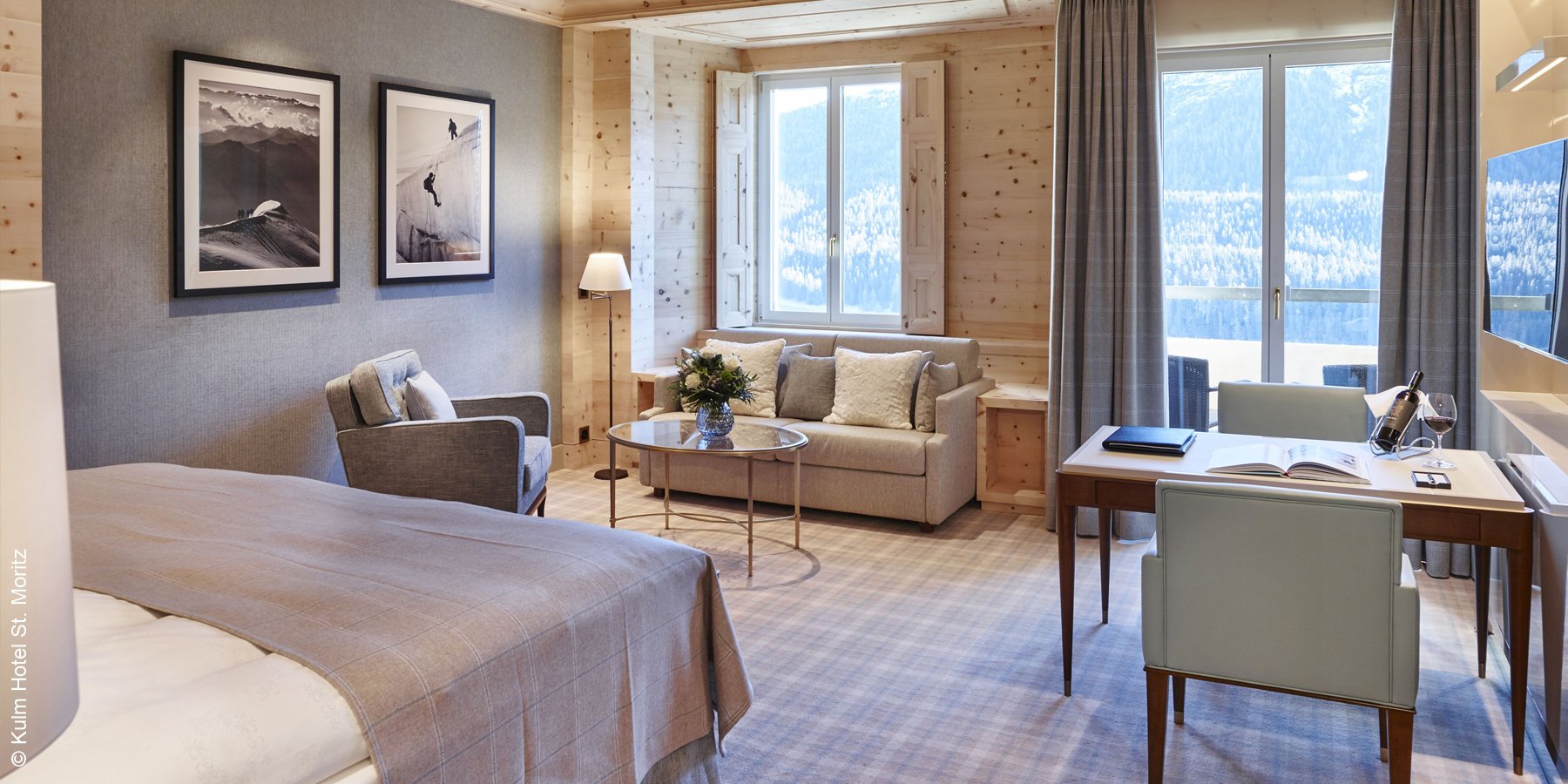 Kulm Hotel | St. Moritz | Neukulm Junior Suite Blue | luxuszeit.com