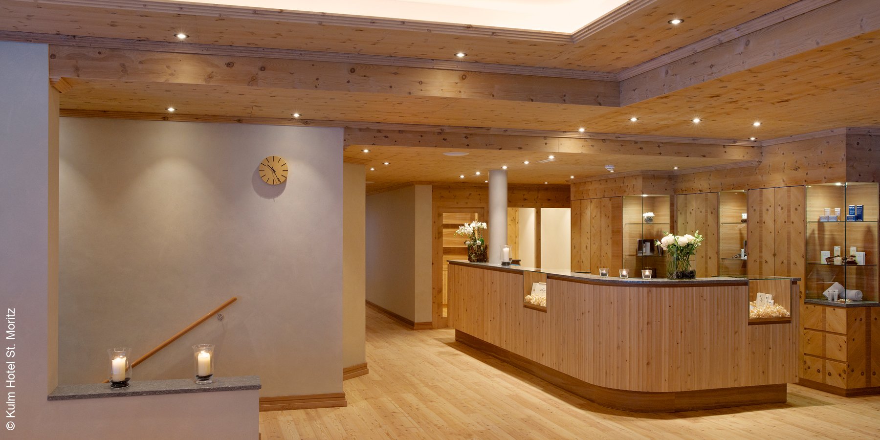 Kulm Hotel | St. Moritz | Spa Rezeption | luxuszeit.com
