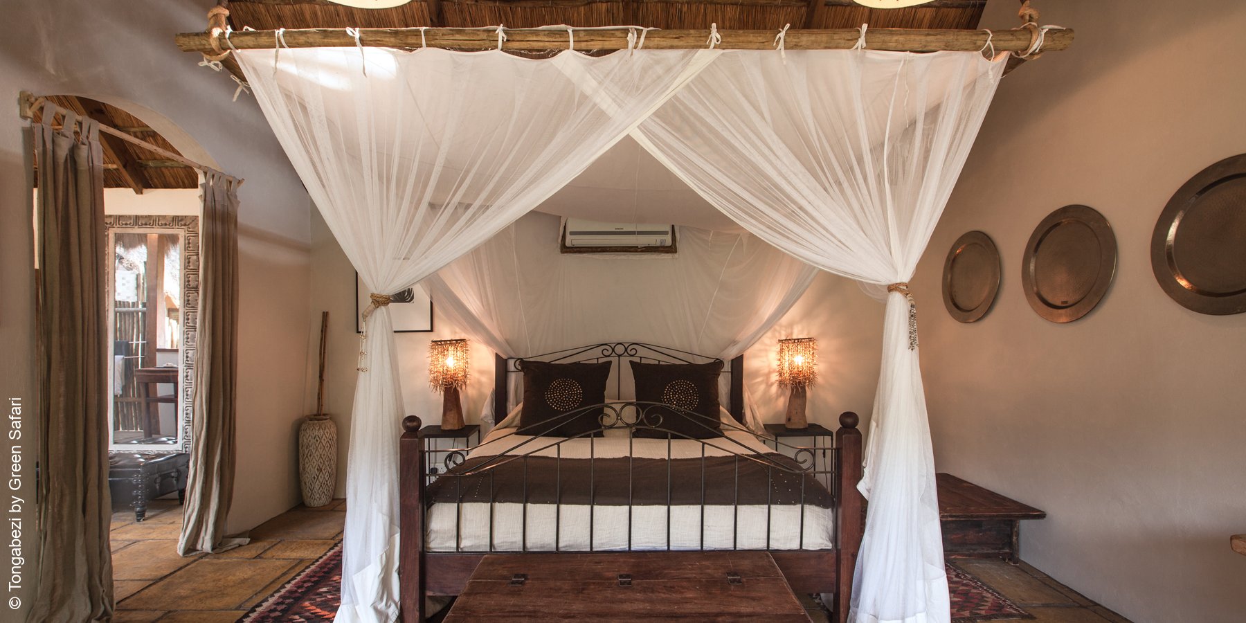 Tongabezi Lodge | Livingstone | Doppelbett | luxuszeit.com