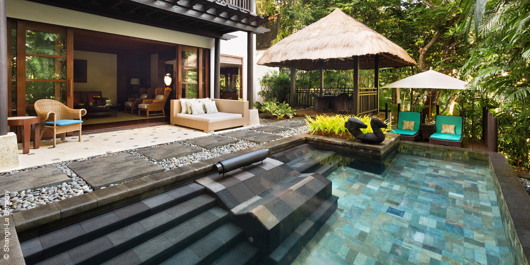 Shangri-Las Boracay Resort & Spa | Boracay Island | Loft Garden Villa mit Pool | luxuszeit.com