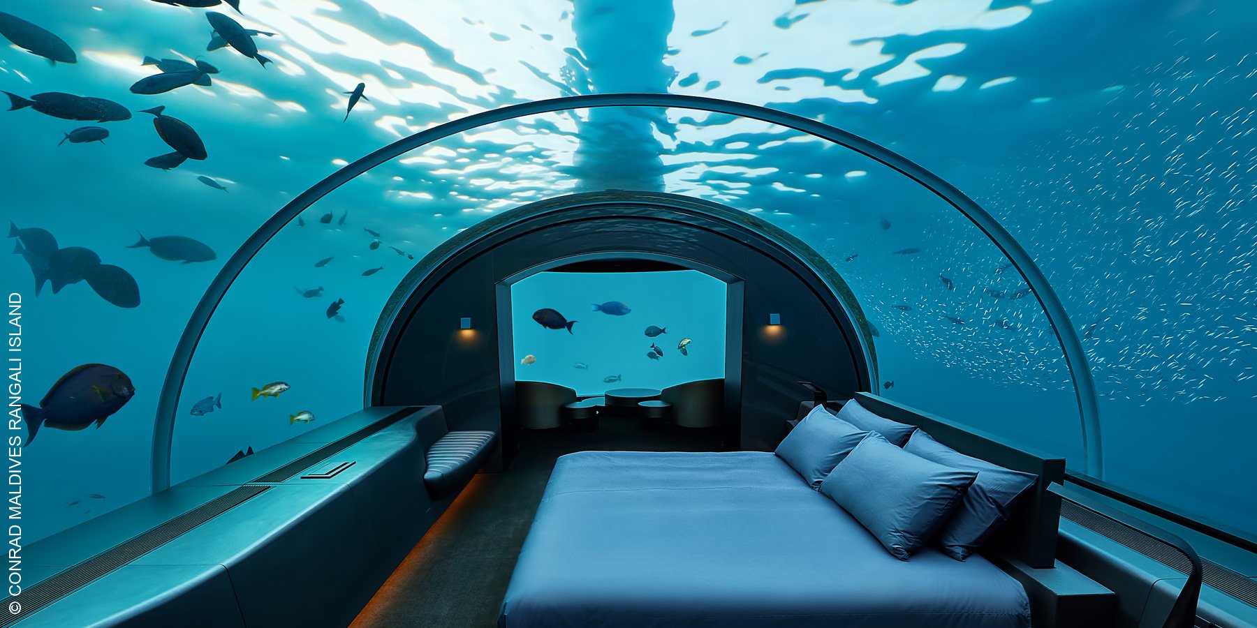 Conrad Maldives Rangali Island | The Muraka Unterwasser Schlafzimmer | luxuszeit.com