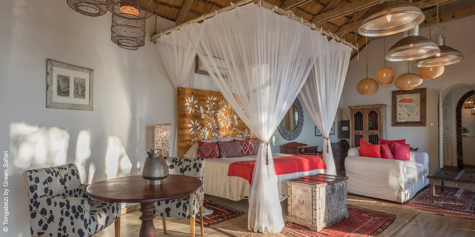 Tongabezi Lodge | Livingstone | Ansicht Doppelbett | luxuszeit.com